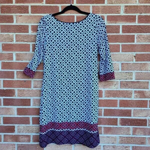 White House Black Market Pencil Dress Women's Small Knee Length 3/4 Sleeve